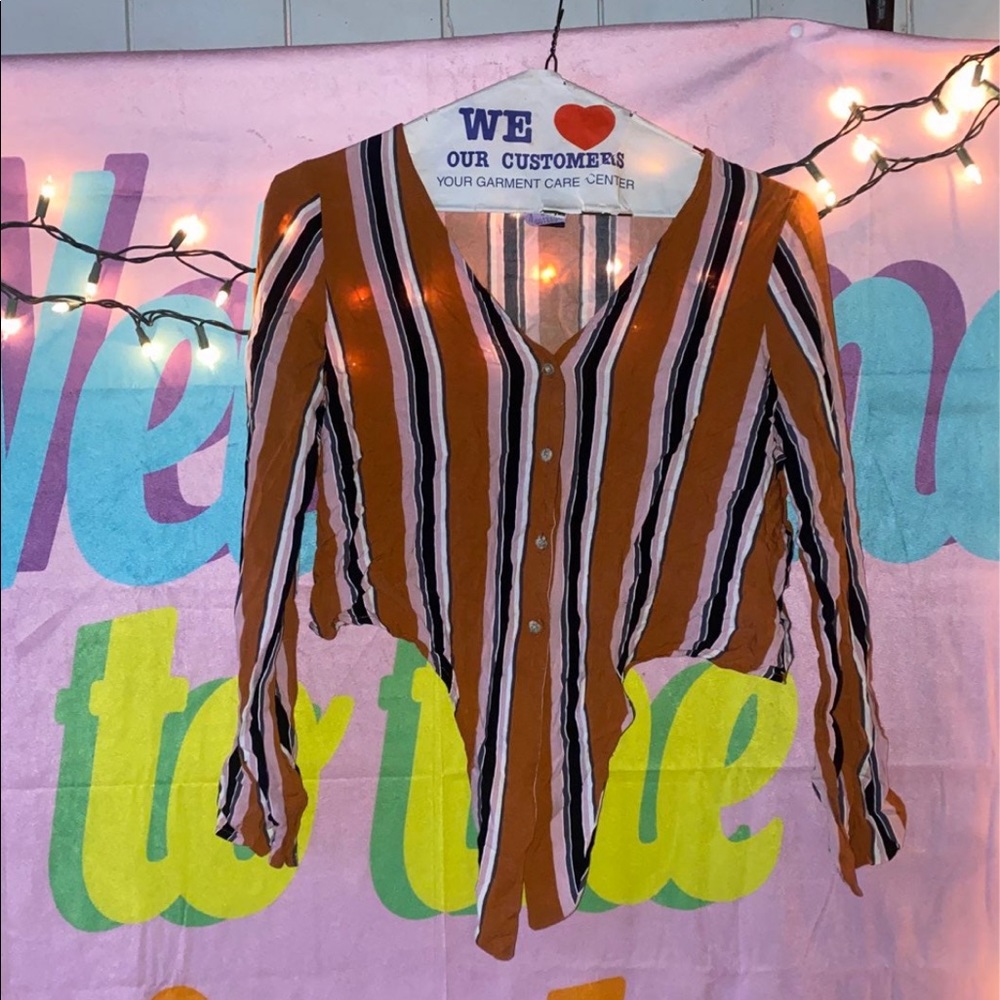 Woman’s Rue 21 Stripped button up long sleeve